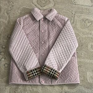 Burberry Quilted Jacket in Light Pink